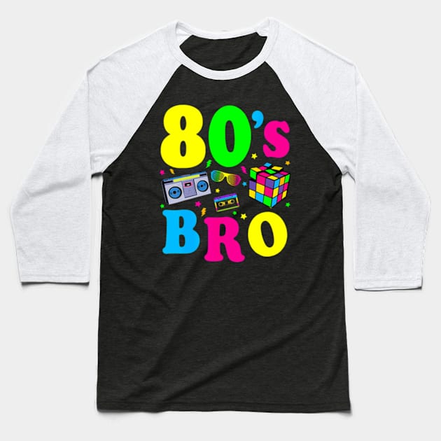 This Is My 80s Bro 80's 90's Party Baseball T-Shirt by Cristian Torres